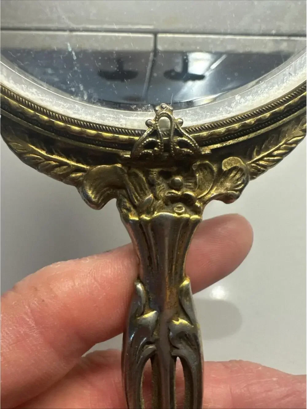VINTAGE VANITY DRESSER HAND Mirror